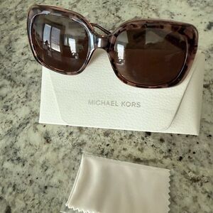 Michael Kors Brown Chunky Frame Sunglasses